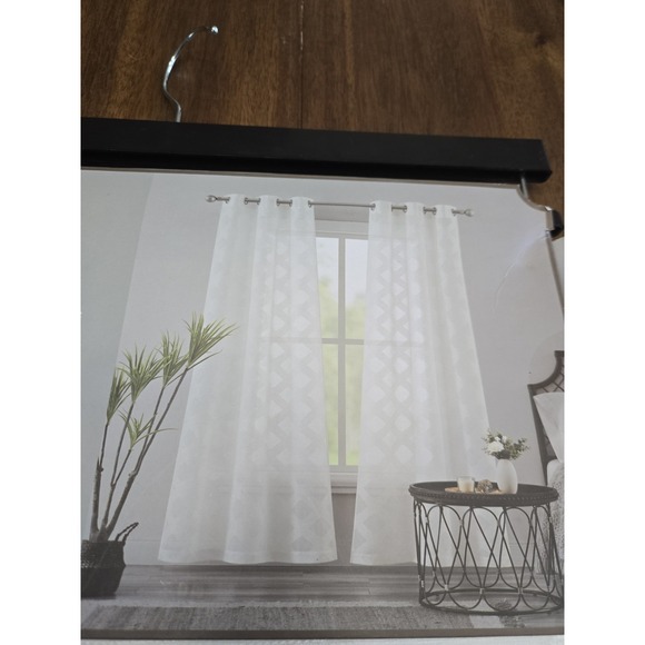 Bliss and Summer Acres of Style White Light Filtering Curtains Farmhouse 76x84 - Picture 8 of 11